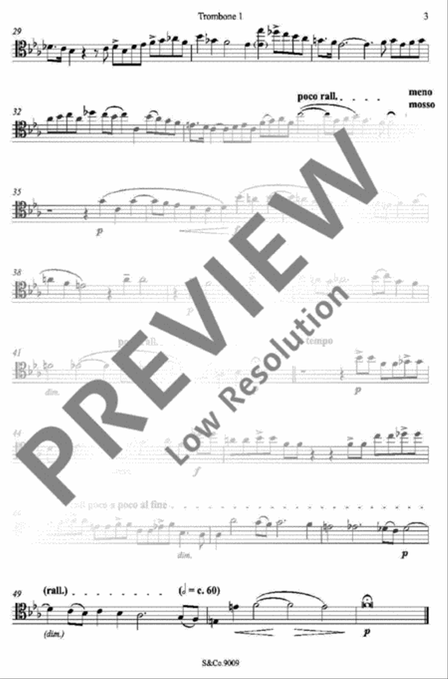 Fantazia 7 Trombone Quartet scores gallery preview page 9