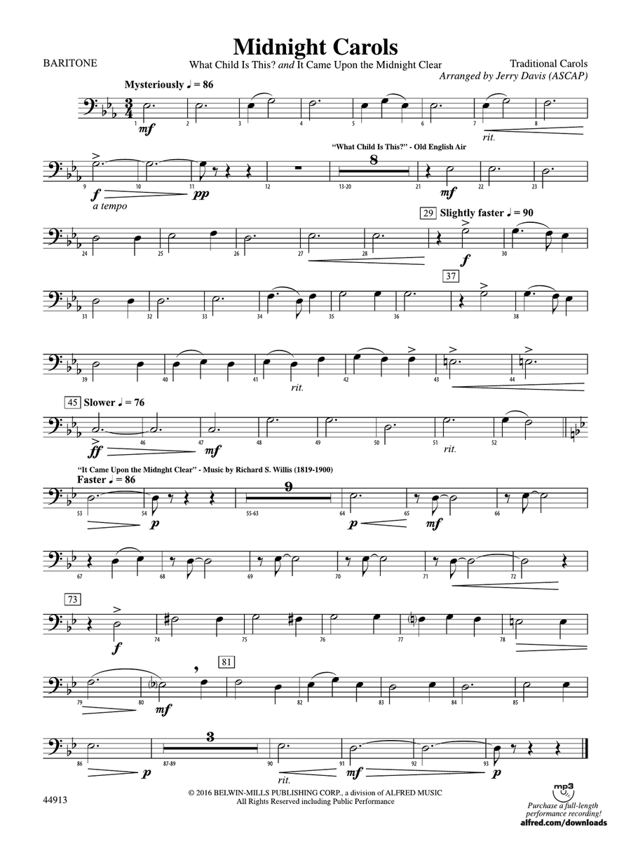 Midnight Carols: Baritone B.C.