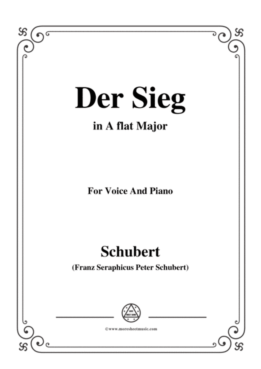 Schubert-Der Sieg,in A flat Major,for Voice&Piano image number null