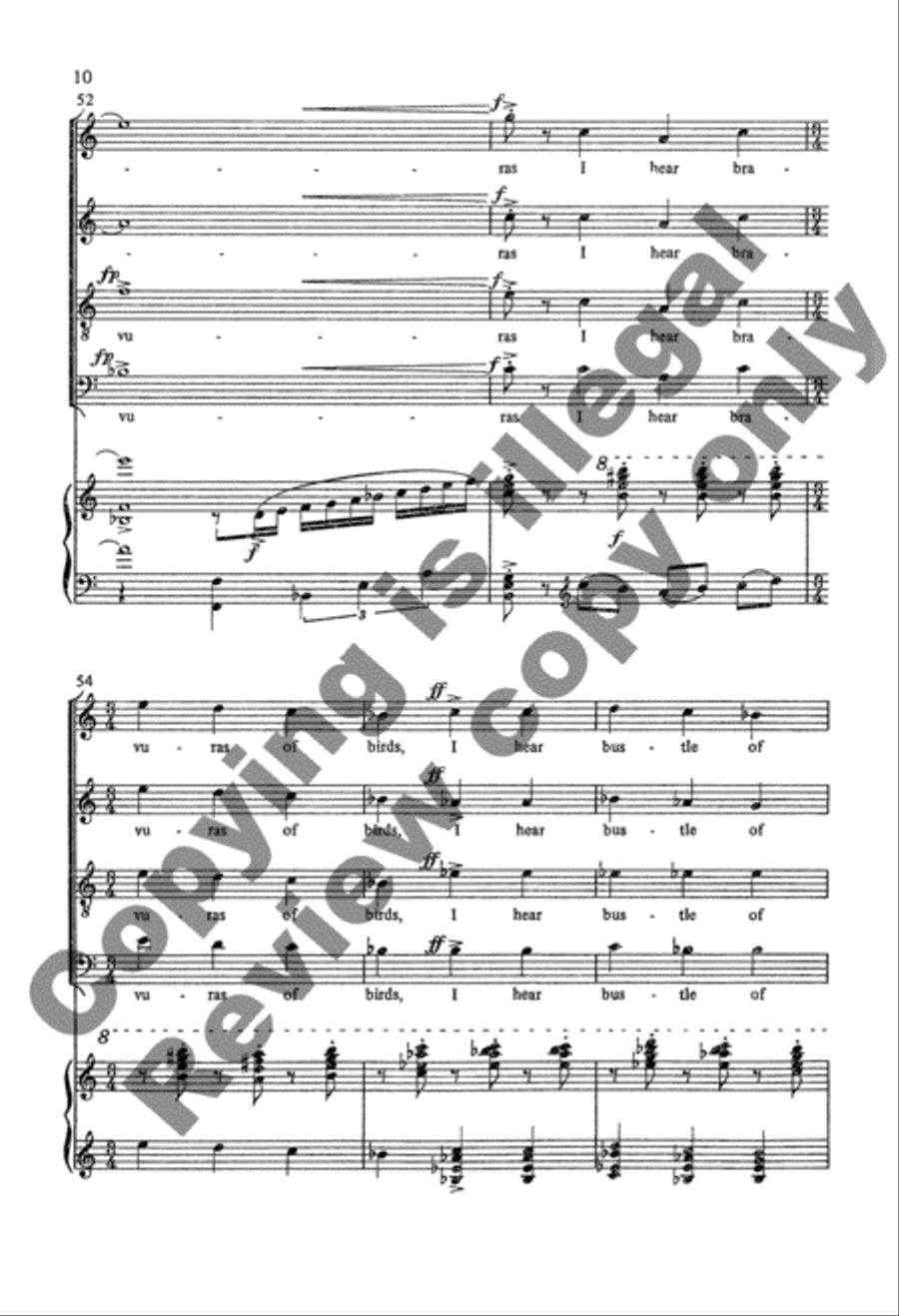 Walt Whitman Song 4-Part scores gallery preview page 10