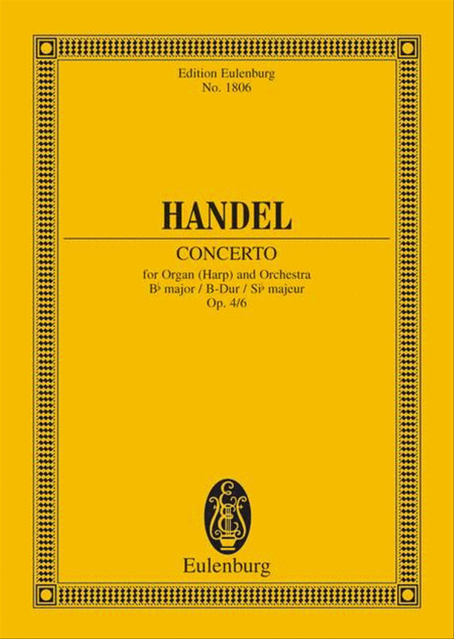 Organ concerto No. 6 B major Flute scores gallery preview page 1