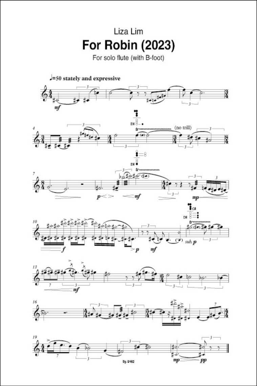 For Robin For Robin Flute Solo scores gallery preview page 2