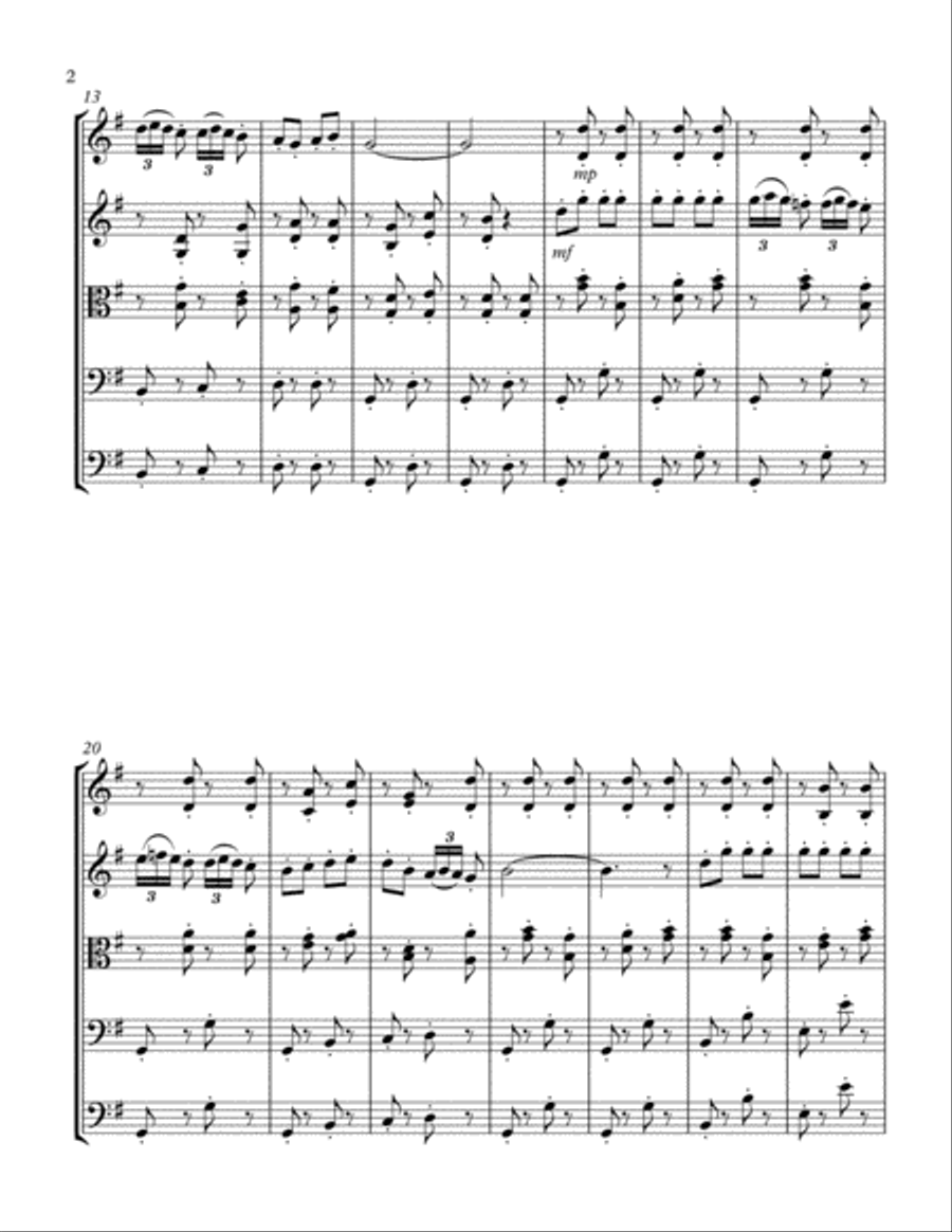 Klezmer Dance # 2 in G; for String Orchestra String Orchestra scores gallery preview page 2