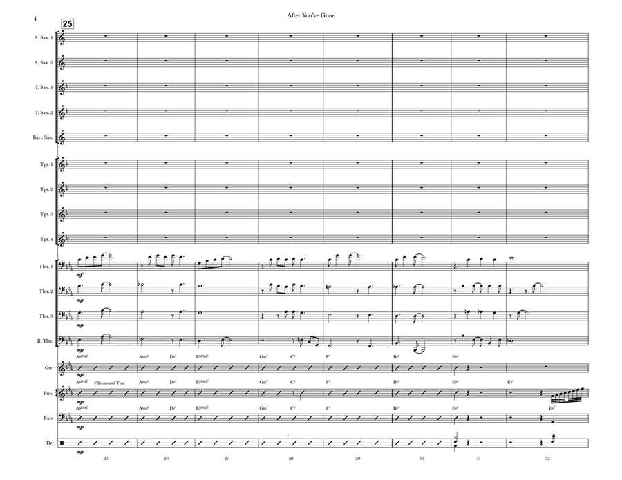 After You've Gone (Score & Parts) Jazz Ensemble scores gallery preview page 6