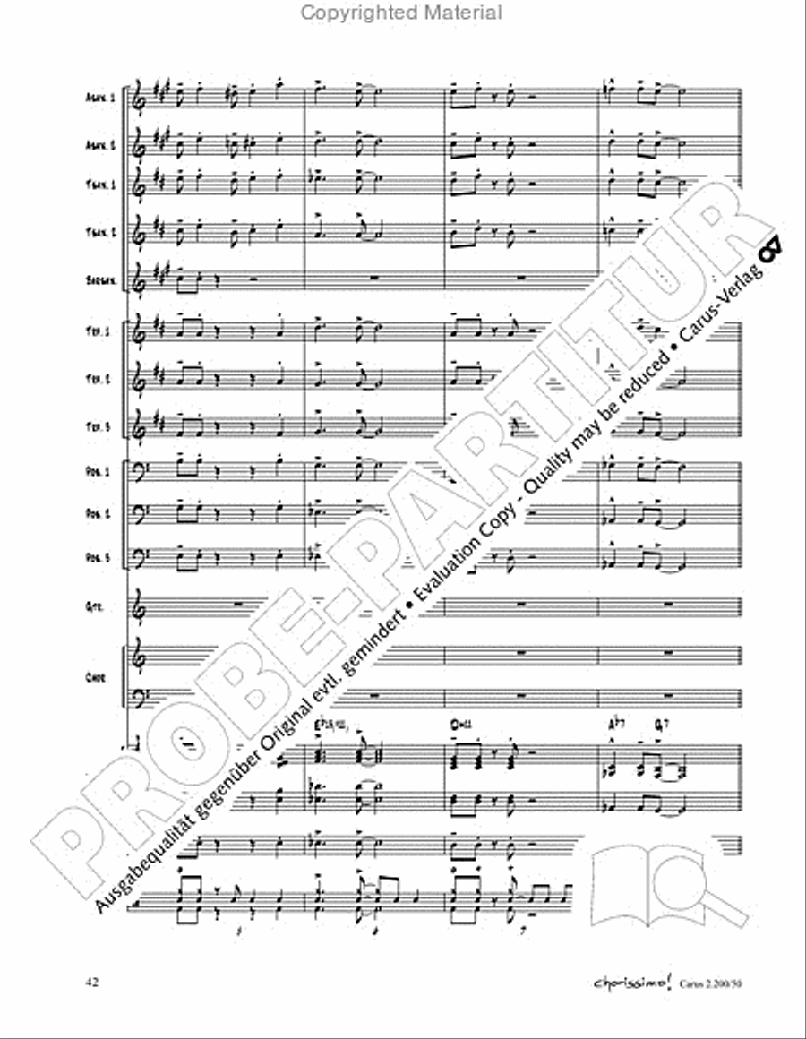 Chorissimo. Instrumentale Begleitarrangements fur Small Bigband, Vol. 3 Big Band scores gallery preview page 40
