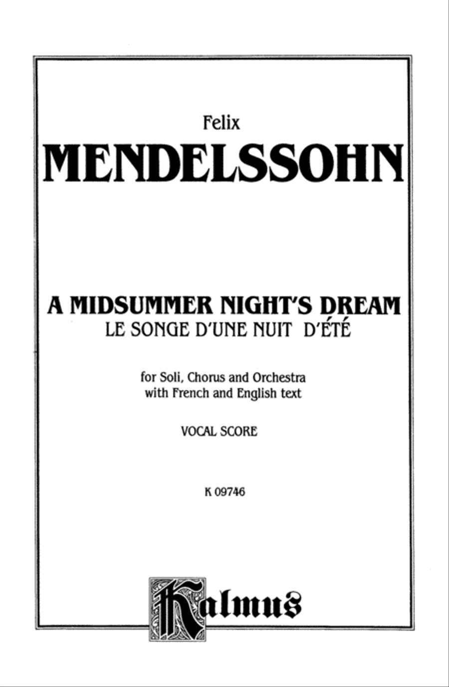 A Midsummer Night's Dream, Op. 61 Choir scores gallery preview page 7
