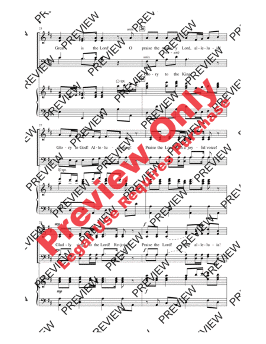 O Praise the Mighty Lord, Alleluia! (O Praise the Risen Lord, Alleluia!) 4-Part scores gallery preview page 6