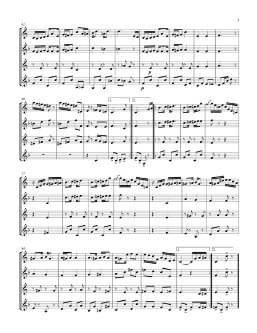 Country Club Woodwind Quartet scores gallery preview page 3
