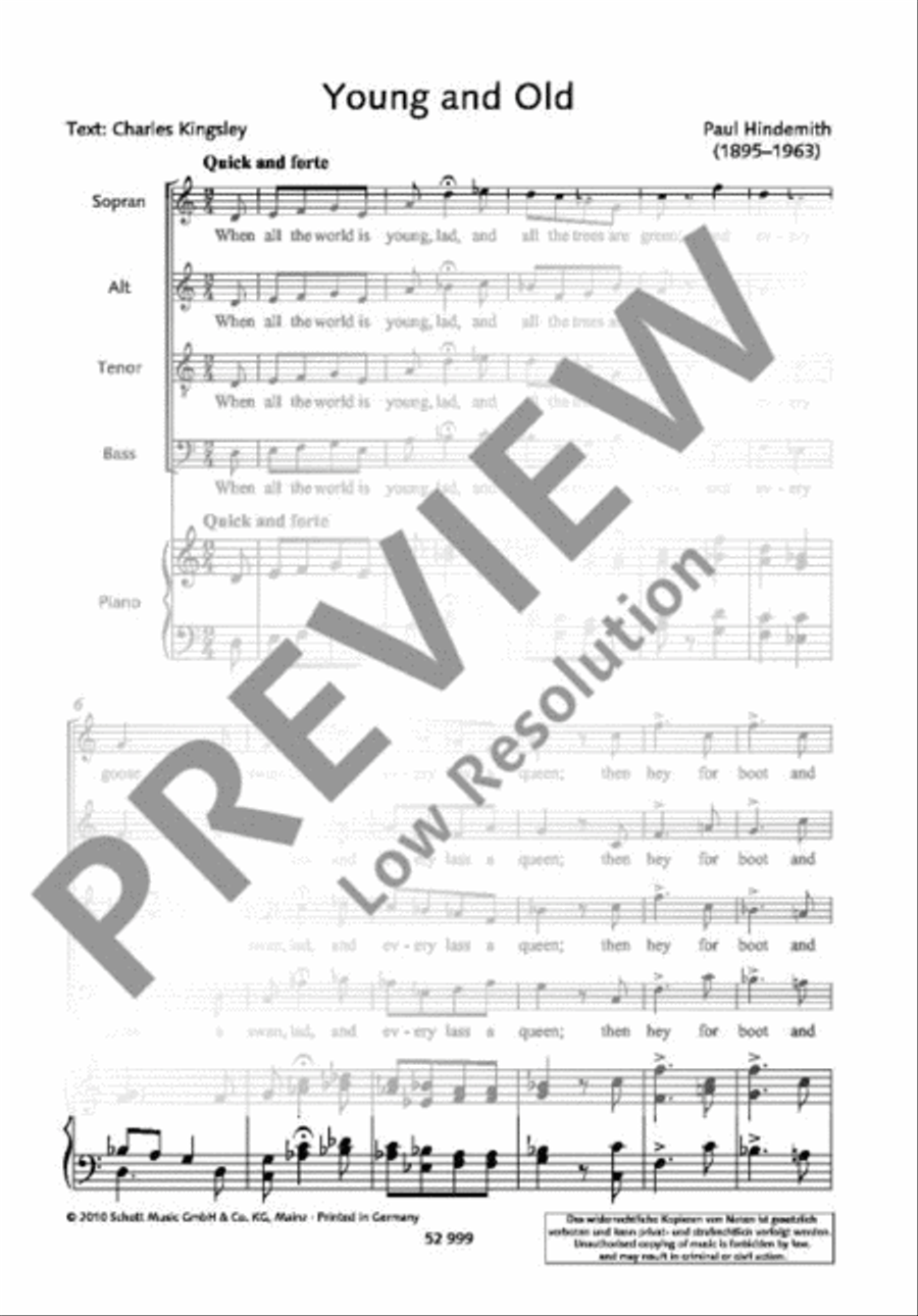 Young and Old 4-Part scores gallery preview page 4