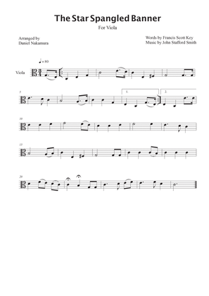 The Star Spangled Banner (For Viola)