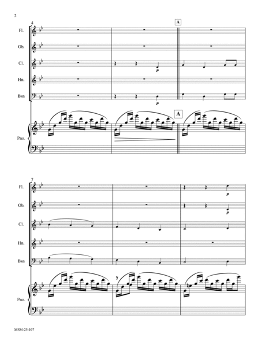 I Wonder as I Wander Woodwind Quintet scores gallery preview page 2
