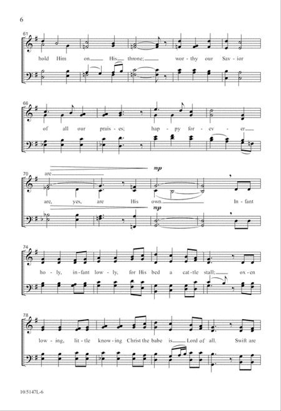 Child in the Manger 4-Part scores gallery preview page 6