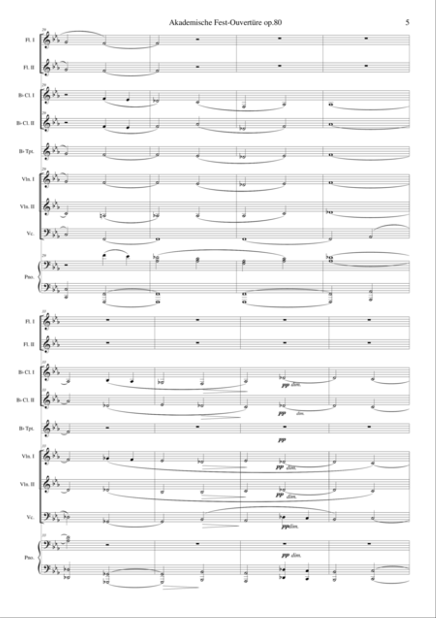 Academic Festival Overture Orchestra scores gallery preview page 5