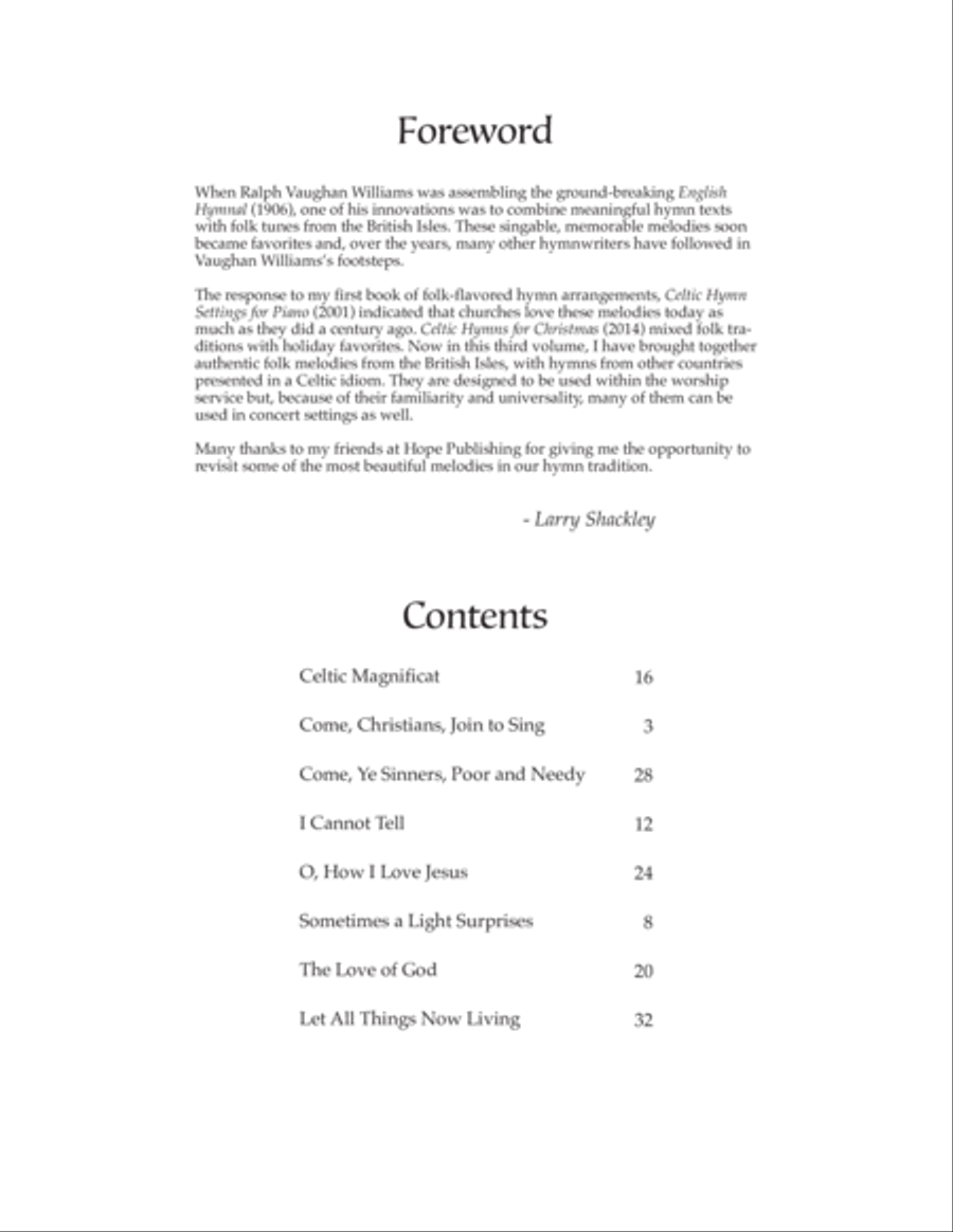 Hymns in a Celtic Style Piano Solo scores gallery preview page 3