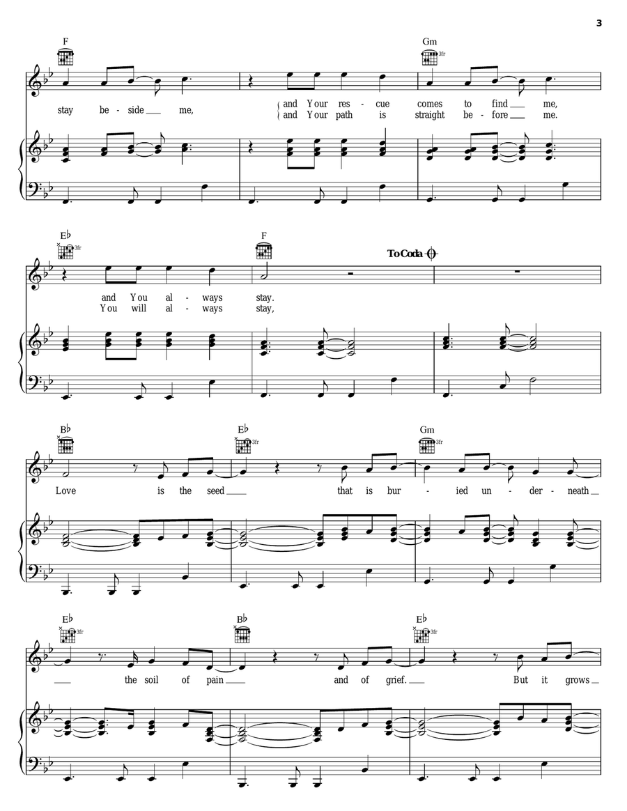 Stay Piano, Vocal, Guitar scores gallery preview page 3