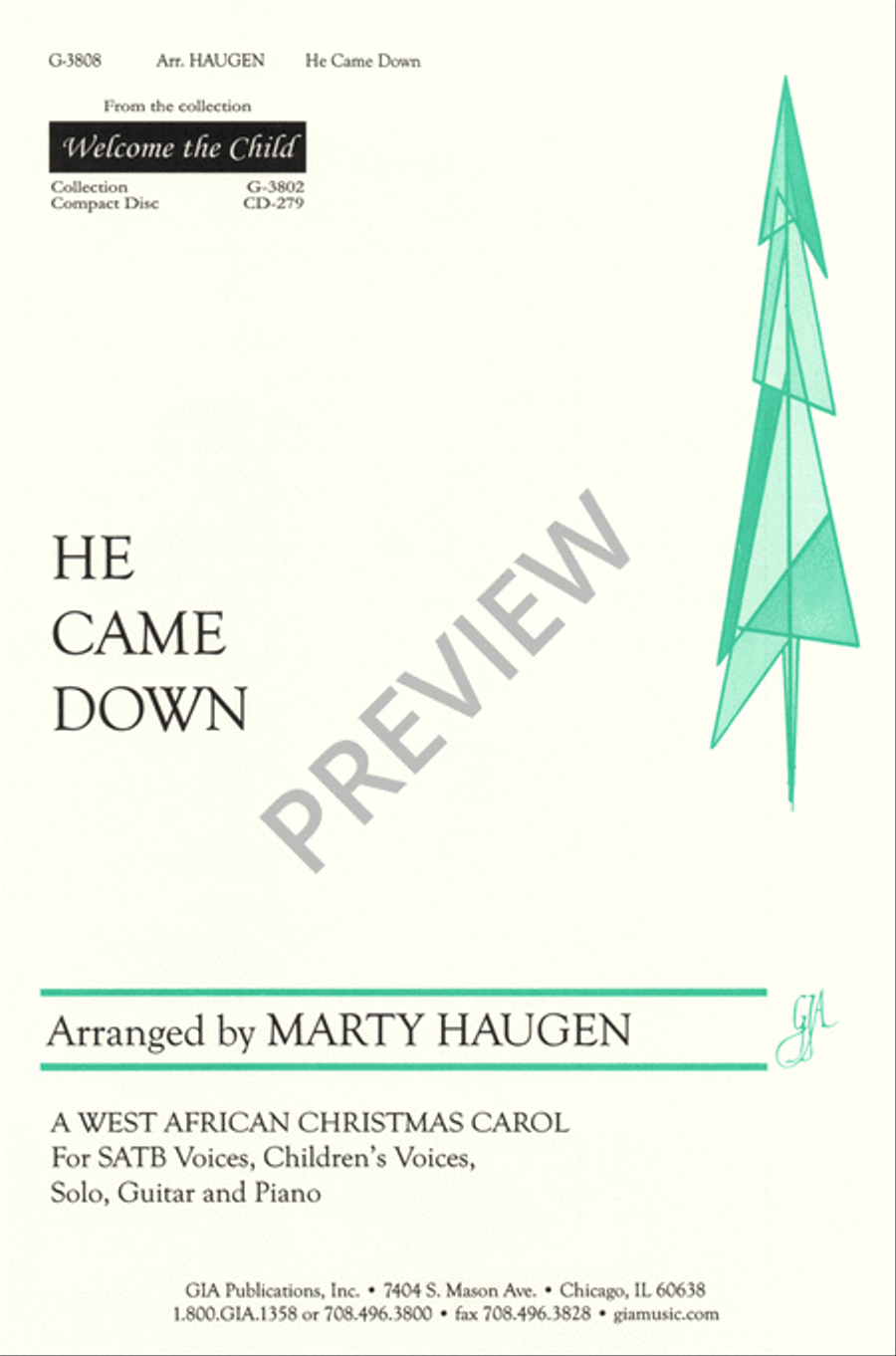 He Came Down 4-Part scores gallery preview page 2