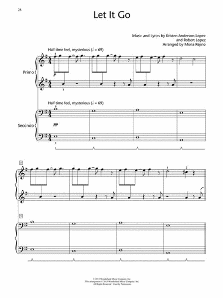 Frozen Piano Duets Piano Method scores gallery preview page 5