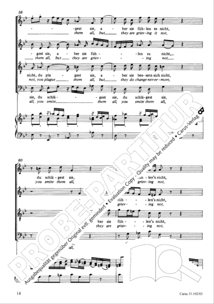Lord God, your eyes are seeing truth in trusting (Herr, deine Augen sehen nach dem Glauben) ATB scores gallery preview page 15