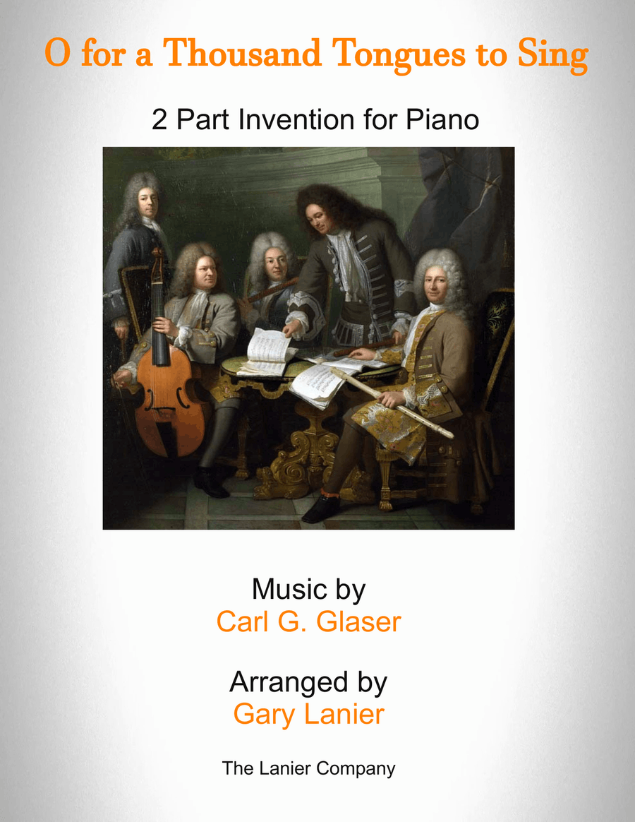O FOR A THOUSAND TONGUES TO SING (2 Part Invention for Piano Solo) Piano Solo scores gallery preview page 1