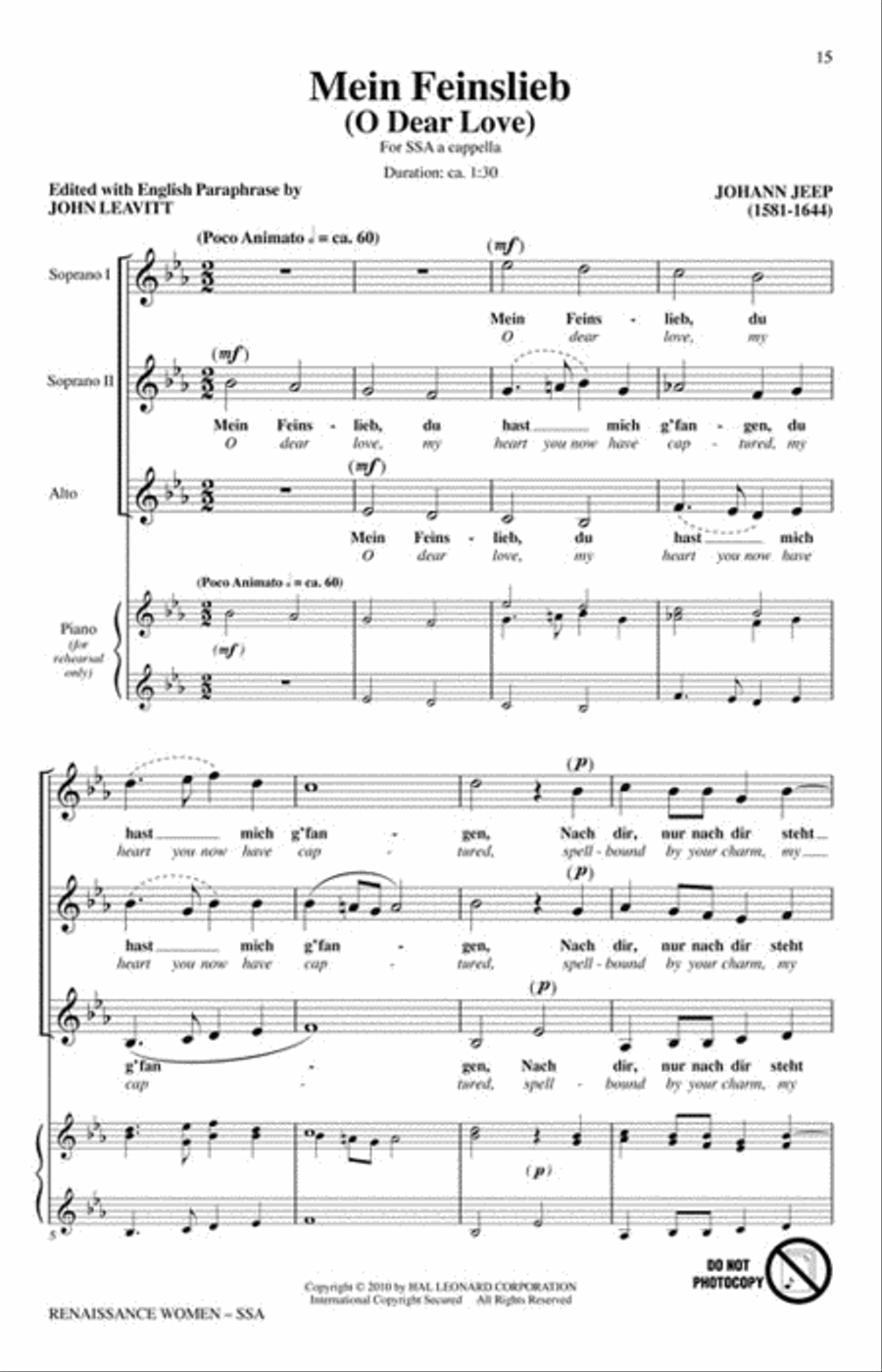 Renaissance Women Renaissance Women SSA scores gallery preview page 4