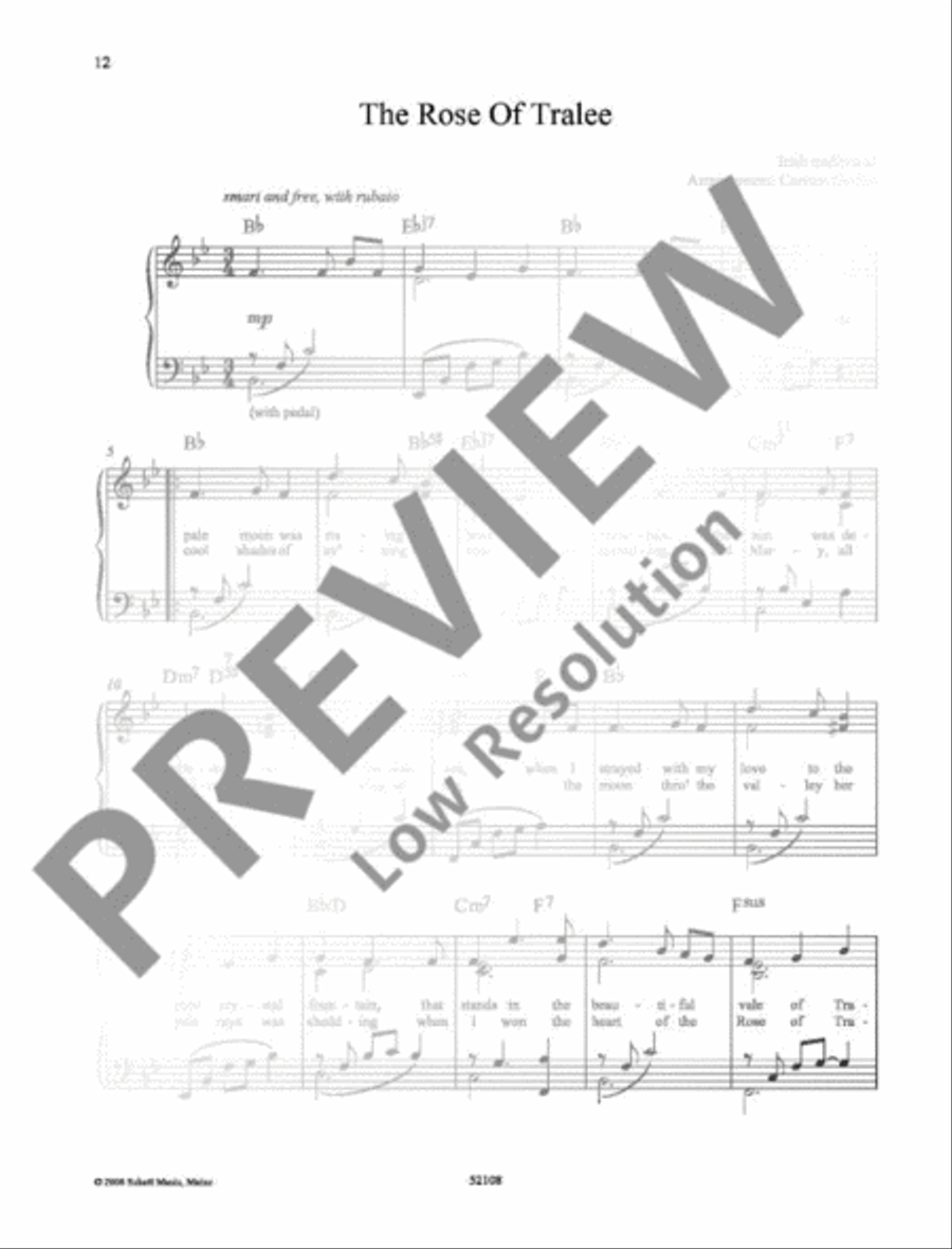 The Rose Of Tralee Piano Solo scores gallery preview page 2