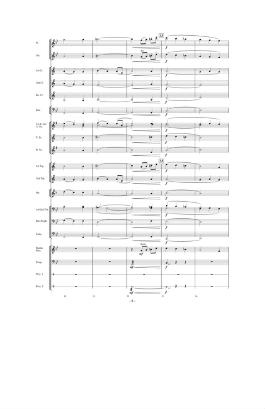 The Falling Rain Concert Band scores gallery preview page 7