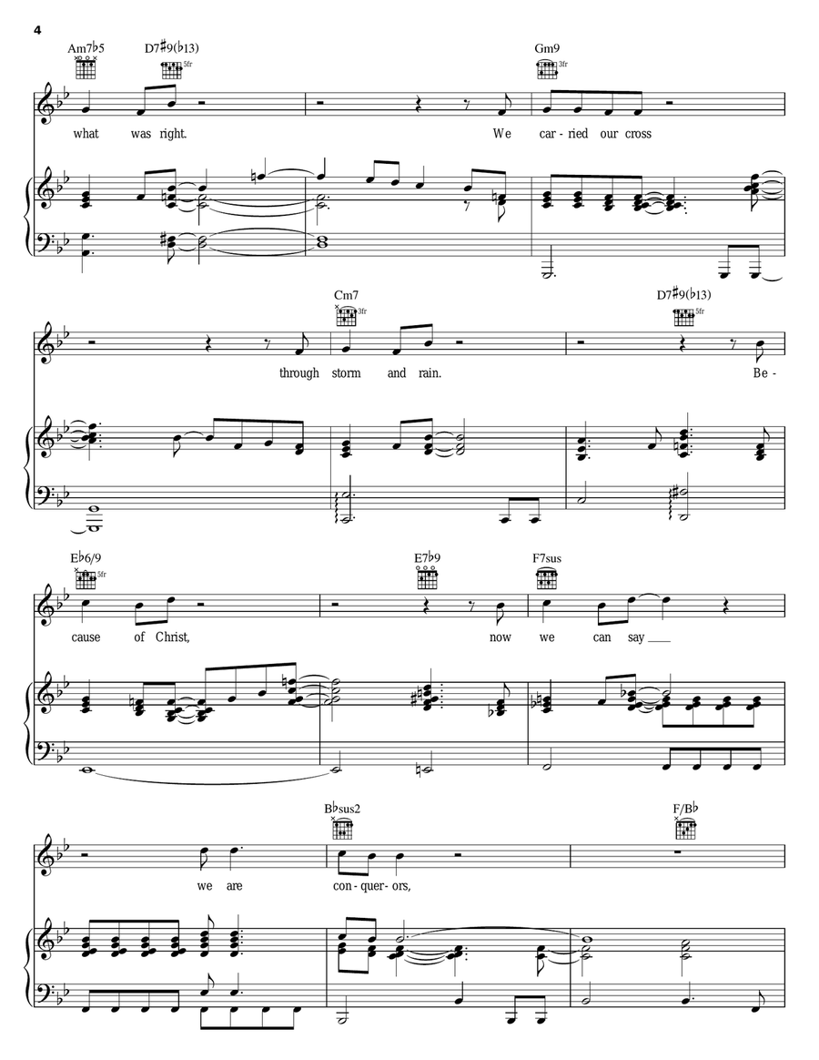 Conquerors Piano, Vocal, Guitar scores gallery preview page 4