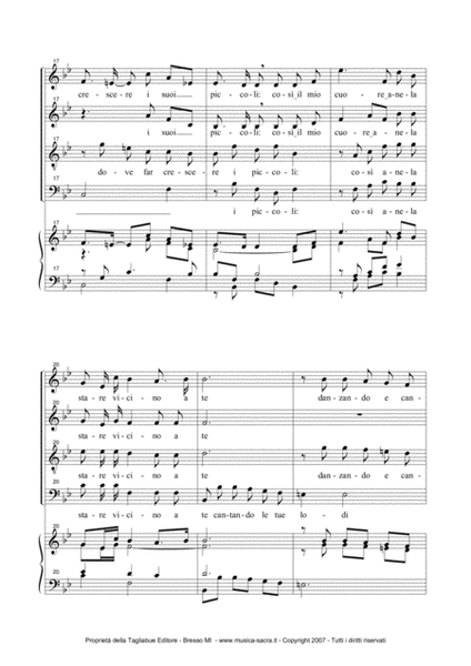 LARGO - Veracini - QUANTO AMABILI SONO LE TUE DIMORE - Arr. for SATB Choir and Organ image number null