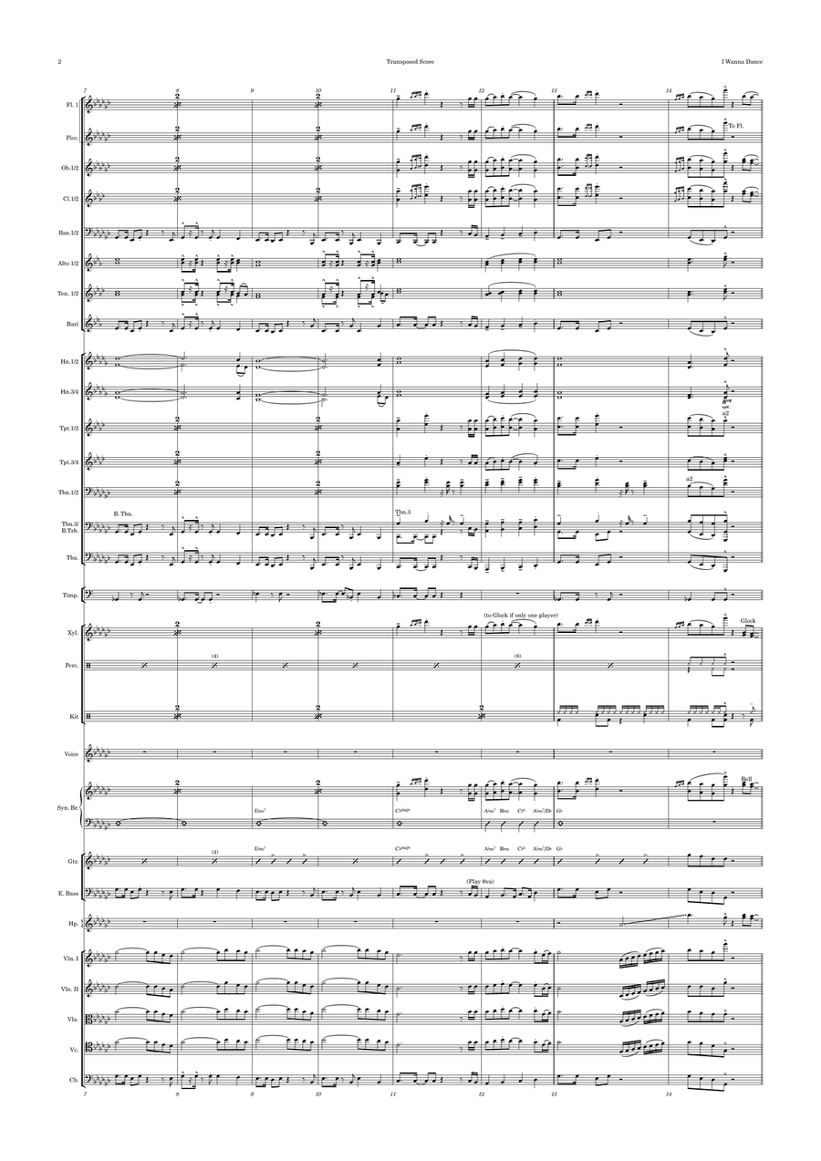 I Wanna Dance With Somebody Full Orchestra scores gallery preview page 2
