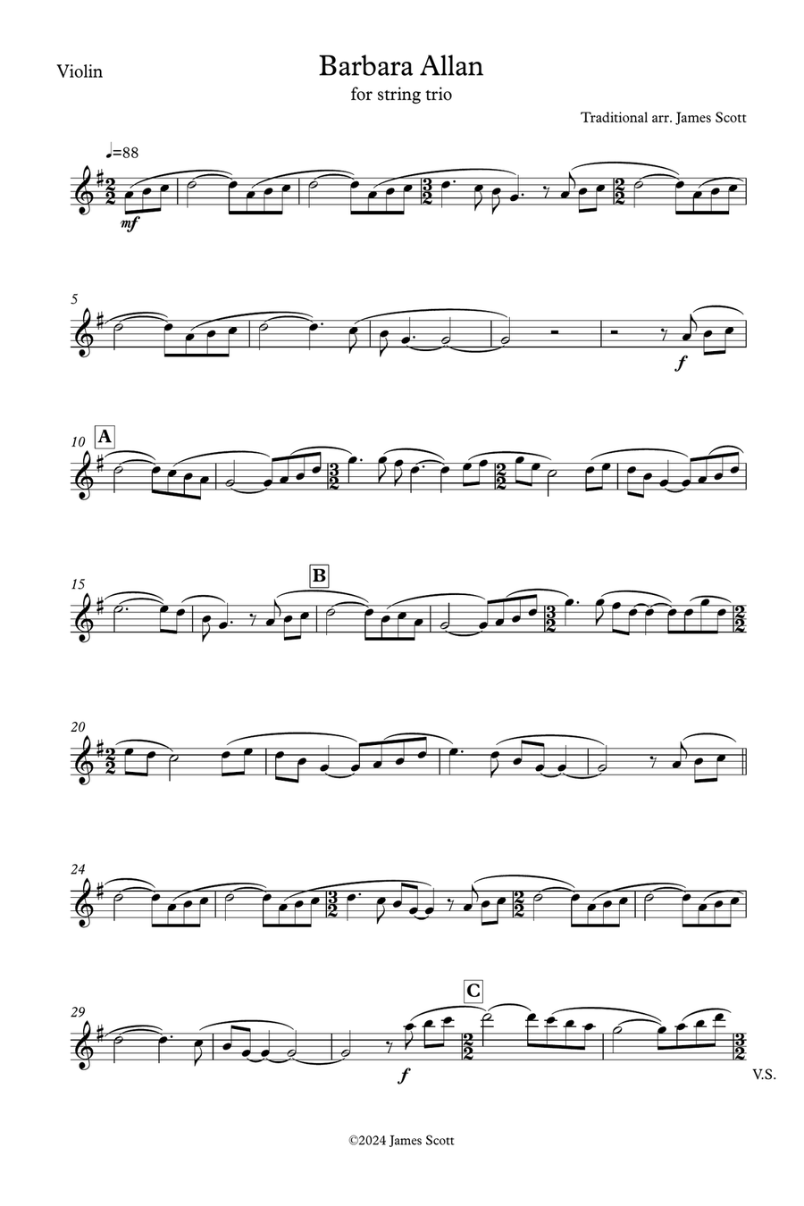 Barbara Allan String Trio scores gallery preview page 4