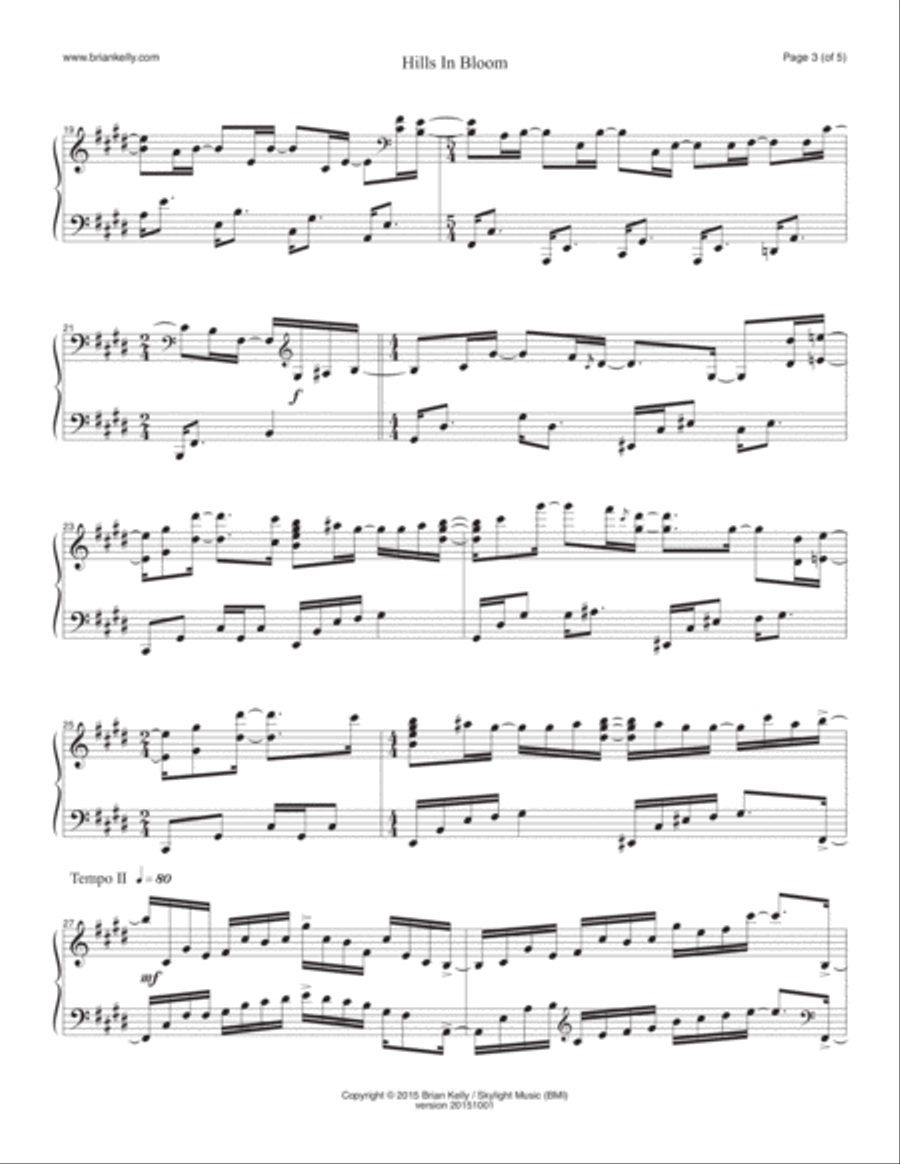 Hills In Bloom Piano Solo scores gallery preview page 3