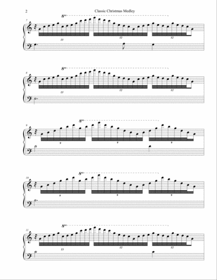 Classic Christmas Medley Piano Solo scores gallery preview page 4