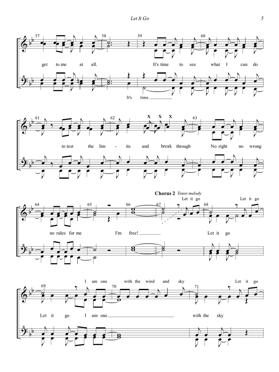 Let It Go SSAA scores gallery preview page 5
