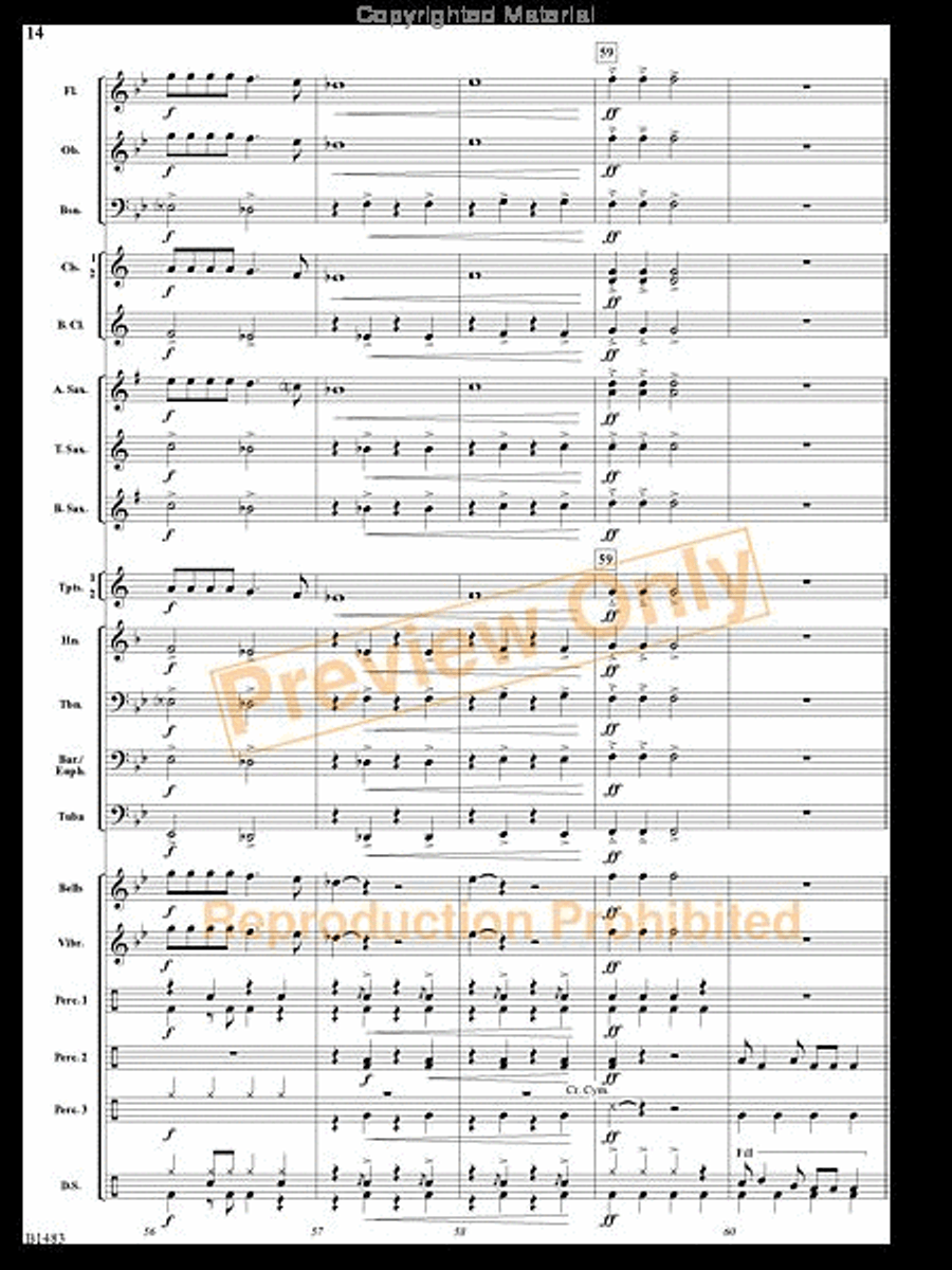 Deck the Halls with Rock 'n' Roll Concert Band scores gallery preview page 13
