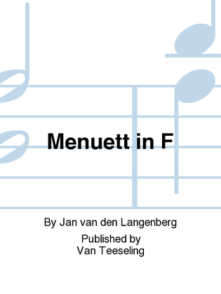 Book cover for Menuett in F