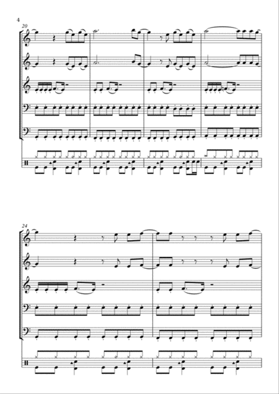 Rolling In The Deep Small Ensemble scores gallery preview page 4