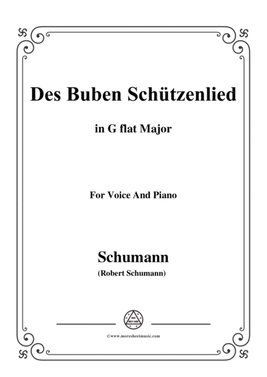 Schumann-Des Buben Schützenlied,in G flat Major,Op.79,No.26,for Voice and Piano image number null