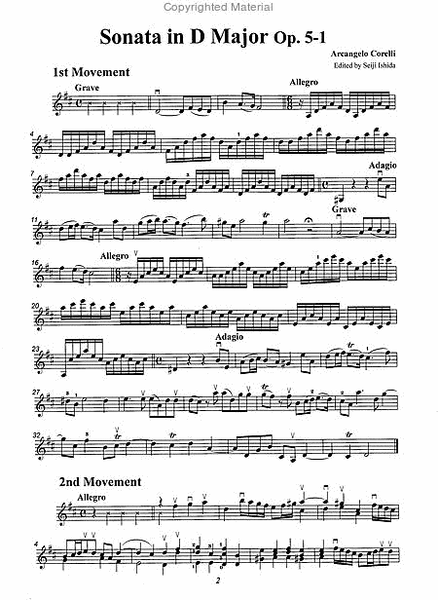 Sonata in D Major Op. 5-1 image number null