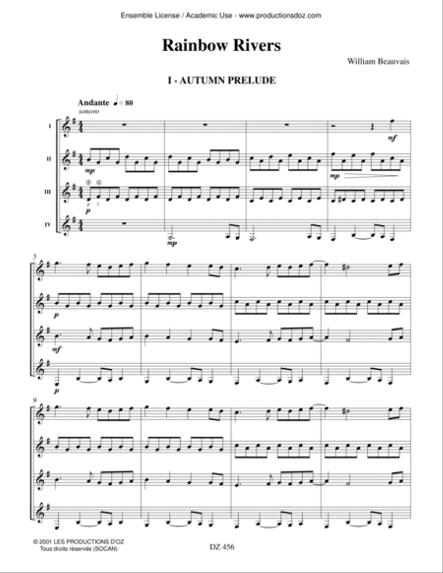Rainbow Rivers Guitar Ensemble scores gallery preview page 2
