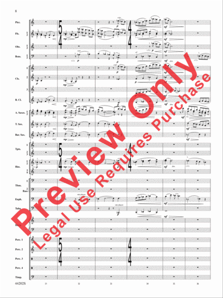 A Celebration Overture Concert Band scores gallery preview page 9