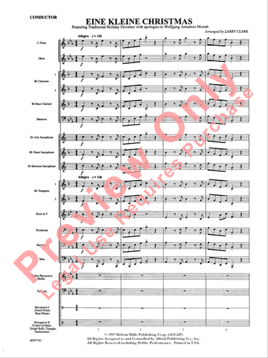 Eine Kleine Christmas Concert Band scores gallery preview page 3