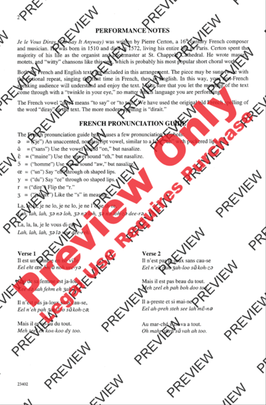 Je le Vous Diray 4-Part scores gallery preview page 2