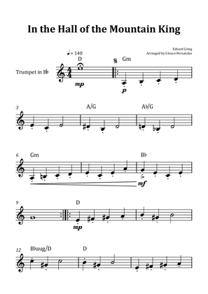 In the Hall of the Mountain King - Trumpet Solo with Chord Notation