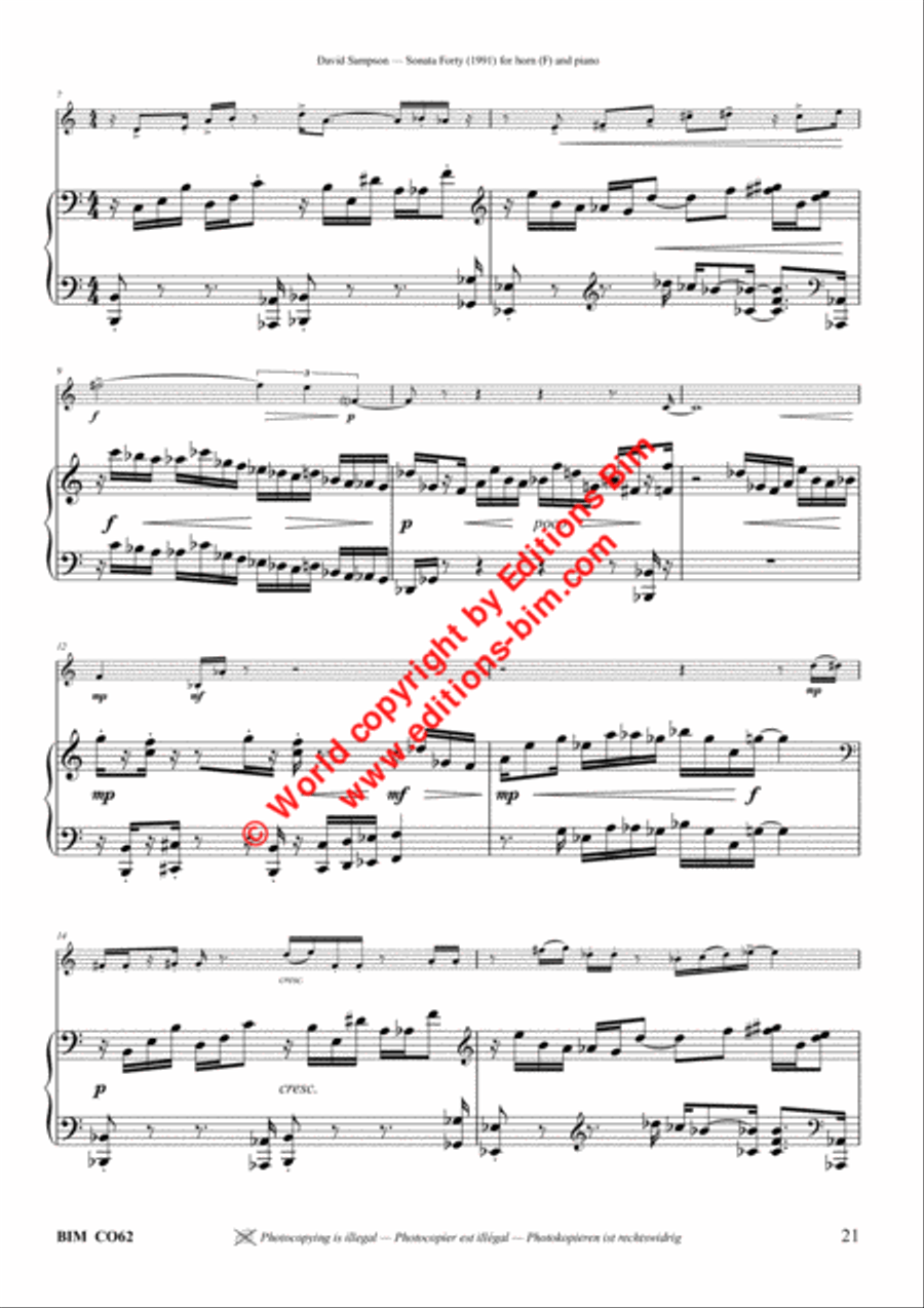 Sonata Forty Sonata Forty Horn scores gallery preview page 12