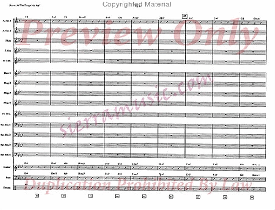 All The Things You Are Jazz Ensemble scores gallery preview page 7