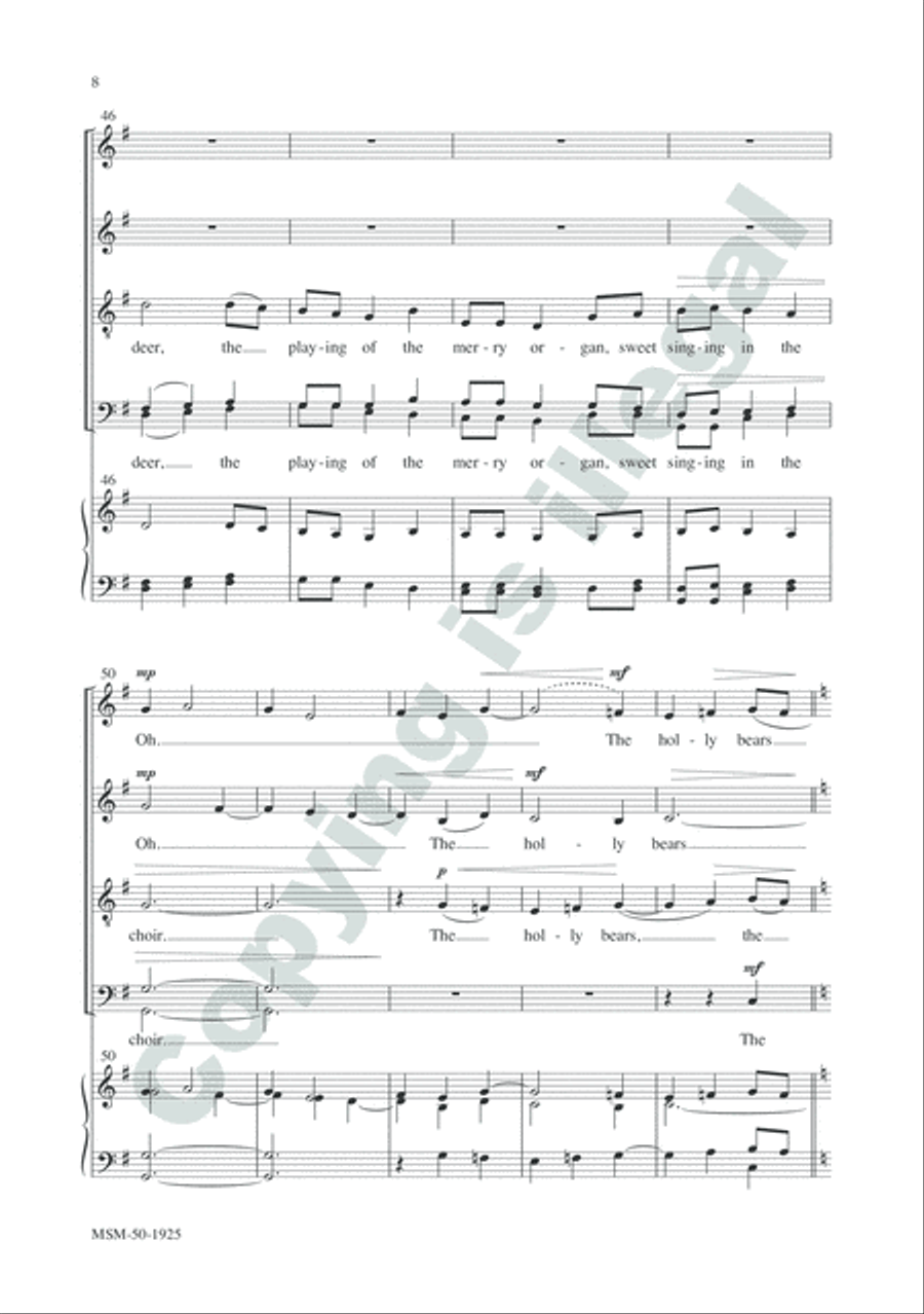 The Holly and the Ivy Divisi scores gallery preview page 8