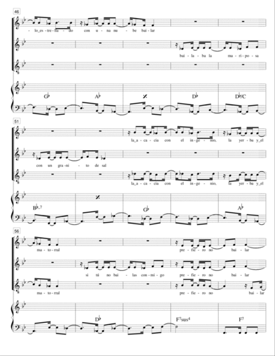 Si Tu No Bailas Conmigo Si Tu No Bailas Conmigo 3-Part scores gallery preview page 4