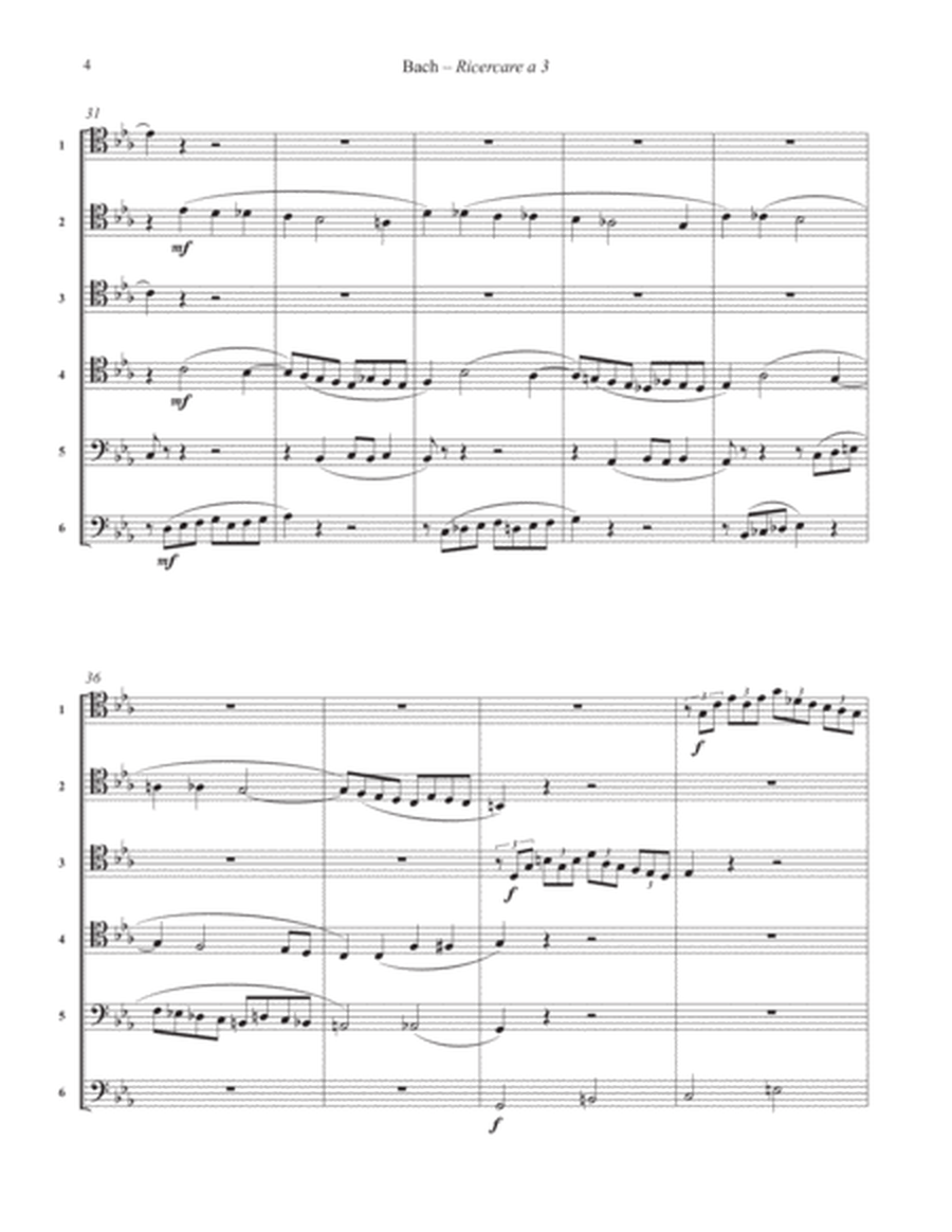 Ricercare a 3 for 6-part Trombone Ensemble