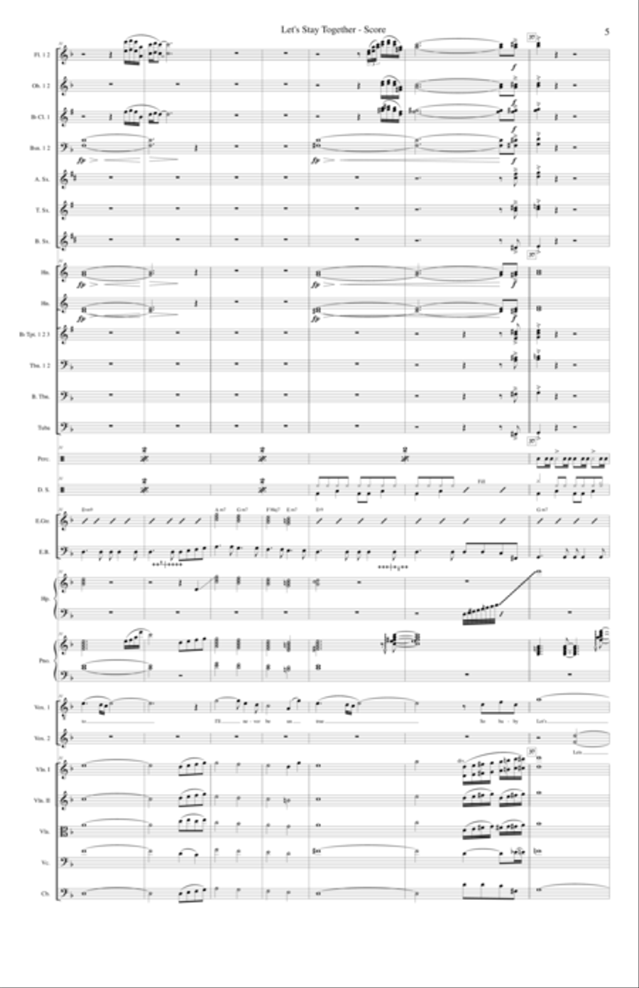 Let's Stay Together Full Orchestra scores gallery preview page 5