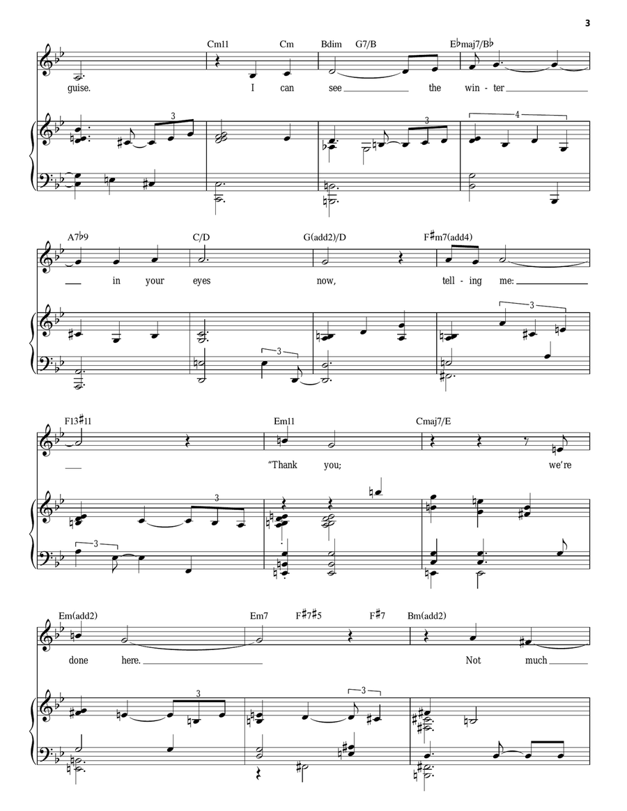 Dividing Day Piano, Vocal scores gallery preview page 3